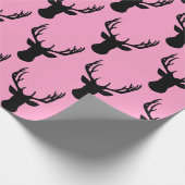 Schleifpapier - bleirosa Stag Hirsch Kopf Geschenkpapier (Ecke)