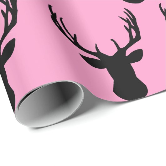Schleifpapier - bleirosa Stag Hirsch Kopf Geschenkpapier (Rolleneckpunkt)