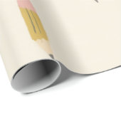 Schleifpapier (Bleistifmuster mit Bleistiften) Geschenkpapier (Rolleneckpunkt)