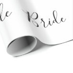 Schleifpapier - Braut Geschenkpapier<br><div class="desc">Vergnügungspapier mit Bride-Text,  als Verpackungspapier,  Tischrunner,  Wanddekorationen usw. Ändern Sie Text- und/oder Hintergrundfarben,  um Ihren Anzug zu erfüllen.</div>