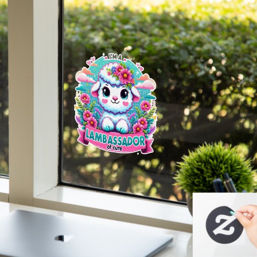 Schleifpapier Fensteraufkleber (Büro)