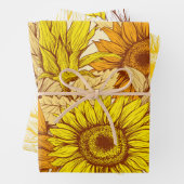 Schleifpapier Flachblech von 3 Sonnenblumen Geschenkpapier Set (Beispiel)