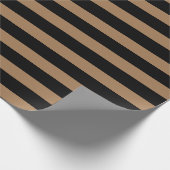 Schleifpapier für braune und schwarze Streifen Geschenkpapier (Ecke)