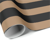 Schleifpapier für braune und schwarze Streifen Geschenkpapier (Rolleneckpunkt)