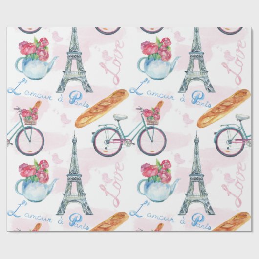 Schleifpapier für den Eiffelturm Geschenkpapier (Flach)