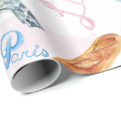 Schleifpapier für den Eiffelturm Geschenkpapier (Rolleneckpunkt)