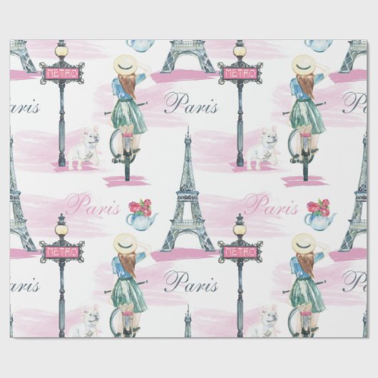 Schleifpapier für den Eiffelturm Geschenkpapier (Flach)