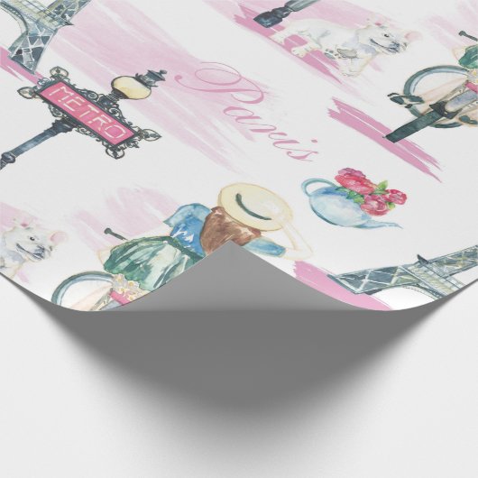 Schleifpapier für den Eiffelturm Geschenkpapier (Ecke)