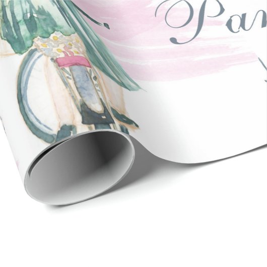 Schleifpapier für den Eiffelturm Geschenkpapier (Rolleneckpunkt)