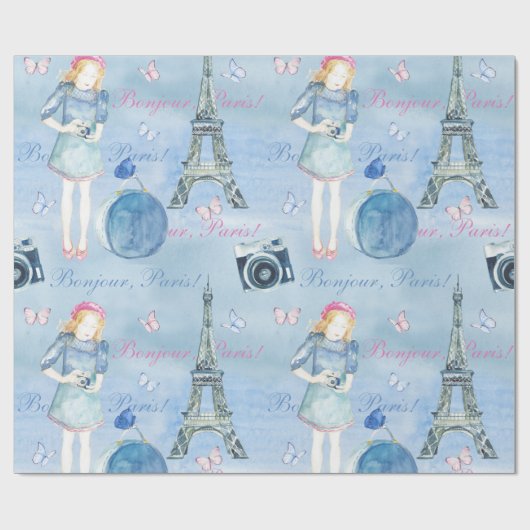Schleifpapier für den Eiffelturm Geschenkpapier (Flach)