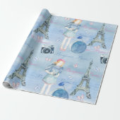 Schleifpapier für den Eiffelturm Geschenkpapier (Ungerollt)