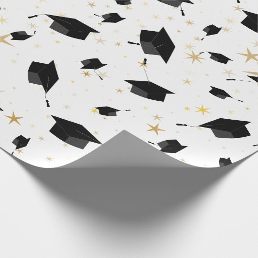 Schleifpapier für die schwarze Graduierung Geschenkpapier (Ecke)