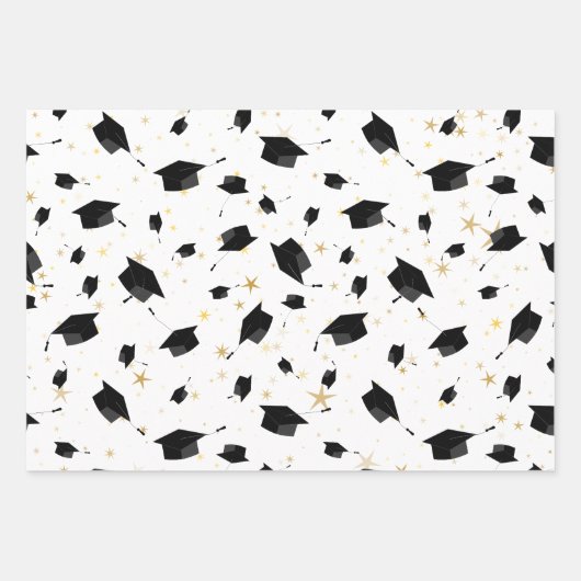 Schleifpapier für die schwarze Graduierung Geschenkpapier Set (Vorderseite 3)