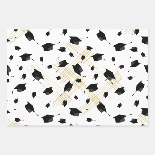 Schleifpapier für die schwarze Graduierung Geschenkpapier Set (Vorderseite 2)