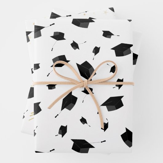 Schleifpapier für die schwarze Graduierung Geschenkpapier Set (Beispiel)