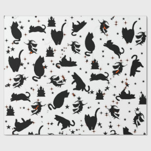Schleifpapier für die Silhouette von Hexen, Katzen Geschenkpapier