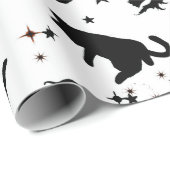 Schleifpapier für die Silhouette von Hexen, Katzen Geschenkpapier (Rolleneckpunkt)