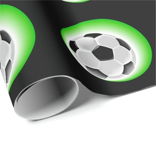 Schleifpapier für Fußball Geschenkpapier (Rolleneckpunkt)