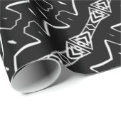 Schleifpapier für geometrische, schwarze und weiße geschenkpapier (Rolleneckpunkt)