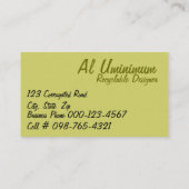 Schleifpapier für Korkfotografie, Vorlage Visitenkarte (Rückseite)