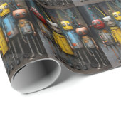 Schleifpapier für Roboter Geschenkpapier (Rolleneckpunkt)