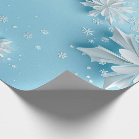 Schleifpapier für Schneeflocken Geschenkpapier (Ecke)