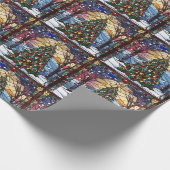 Schleifpapier für verklebte Glassolstice Geschenkpapier (Ecke)