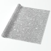 Schleifpapier - glühendes Silber Geschenkpapier (Ungerollt)