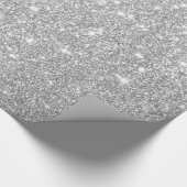 Schleifpapier - glühendes Silber Geschenkpapier (Ecke)