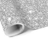Schleifpapier - glühendes Silber Geschenkpapier (Rolleneckpunkt)