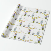 Schleifpapier Golfer Geschenkpapier (Ungerollt)