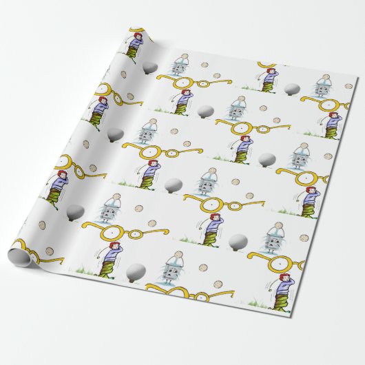 Schleifpapier Golfer Geschenkpapier (Ungerollt)