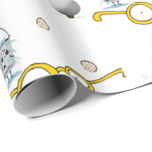 Schleifpapier Golfer Geschenkpapier