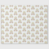 Schleifpapier - Herz von Regenbogenwolken Geschenkpapier (Flach)