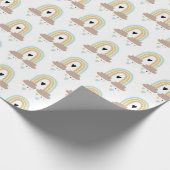 Schleifpapier - Herz von Regenbogenwolken Geschenkpapier (Ecke)