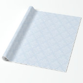 Schleifpapier - Icy Blue Damask Geschenkpapier (Ungerollt)