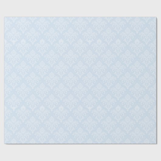 Schleifpapier - Icy Blue Damask Geschenkpapier (Flach)