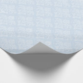 Schleifpapier - Icy Blue Damask Geschenkpapier (Ecke)