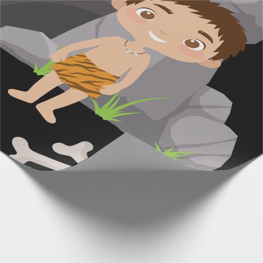 Schleifpapier im Steinzeitalter Geschenkpapier (Ecke)