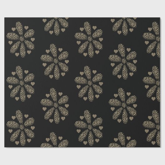 Schleifpapier Leopard Geschenkpapier (Flach)