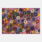 Schleifpapier, Matte Floral Burst Geschenkpapier Set (Vorderseite 3)