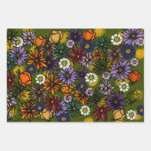 Schleifpapier, Matte Floral Burst Geschenkpapier Set (Vorderseite 2)