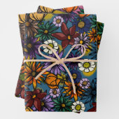 Schleifpapier, Matte Floral Burst Geschenkpapier Set (Beispiel)