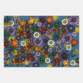 Schleifpapier, Matte Floral Burst Geschenkpapier Set (Vorderseite)