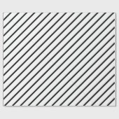 Schleifpapier mit schwarzem und weißem Streifen Geschenkpapier (Flach)