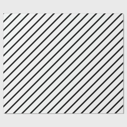 Schleifpapier mit schwarzem und weißem Streifen Geschenkpapier (Flach)