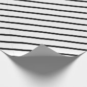 Schleifpapier mit schwarzem und weißem Streifen Geschenkpapier (Ecke)