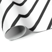 Schleifpapier mit schwarzem und weißem Streifen Geschenkpapier (Rolleneckpunkt)