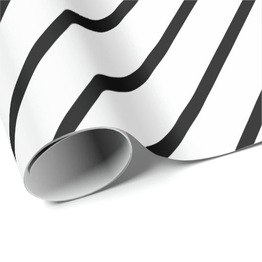 Schleifpapier mit schwarzem und weißem Streifen Geschenkpapier (Rolleneckpunkt)