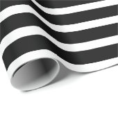Schleifpapier mit schwarzem und weißem Streifen Geschenkpapier (Rolleneckpunkt)
